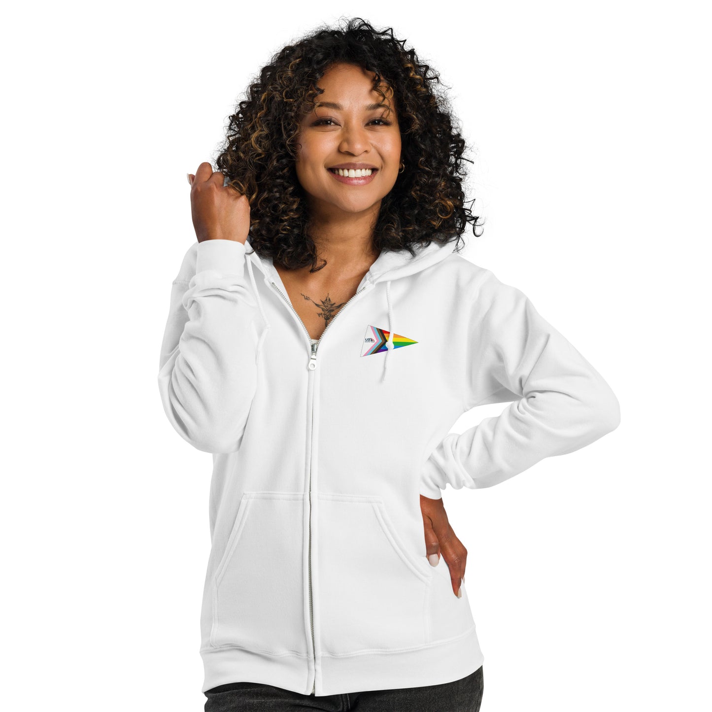 Unisex Zip Up Hoodie (Pride - US Sailing Team)