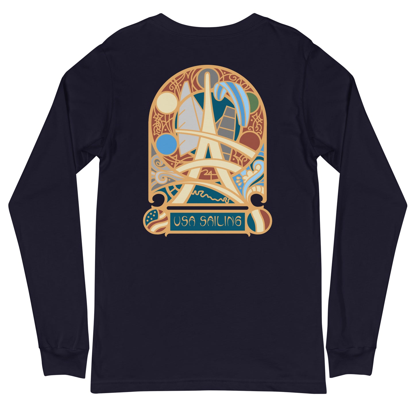 Unisex Long Sleeve Graphic Tee (Pin Design)