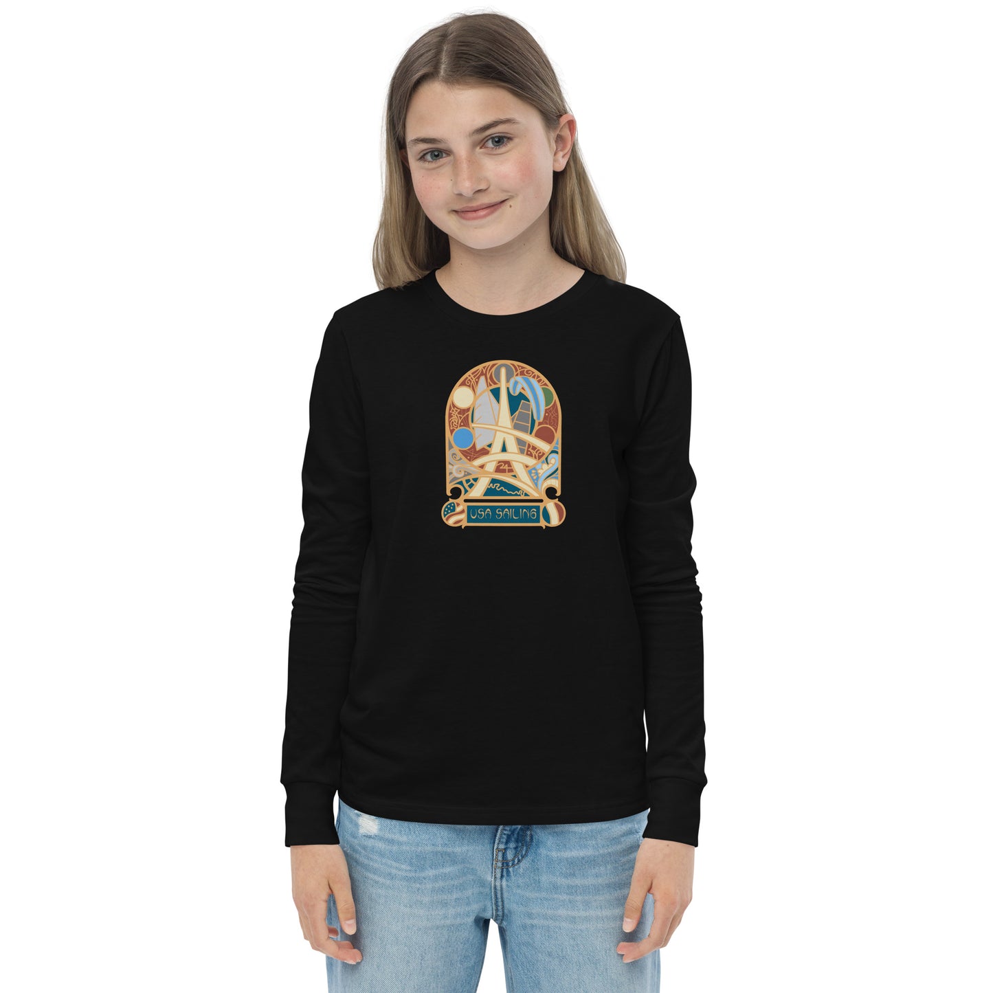 Youth Long Sleeve Tee (Pin Design)