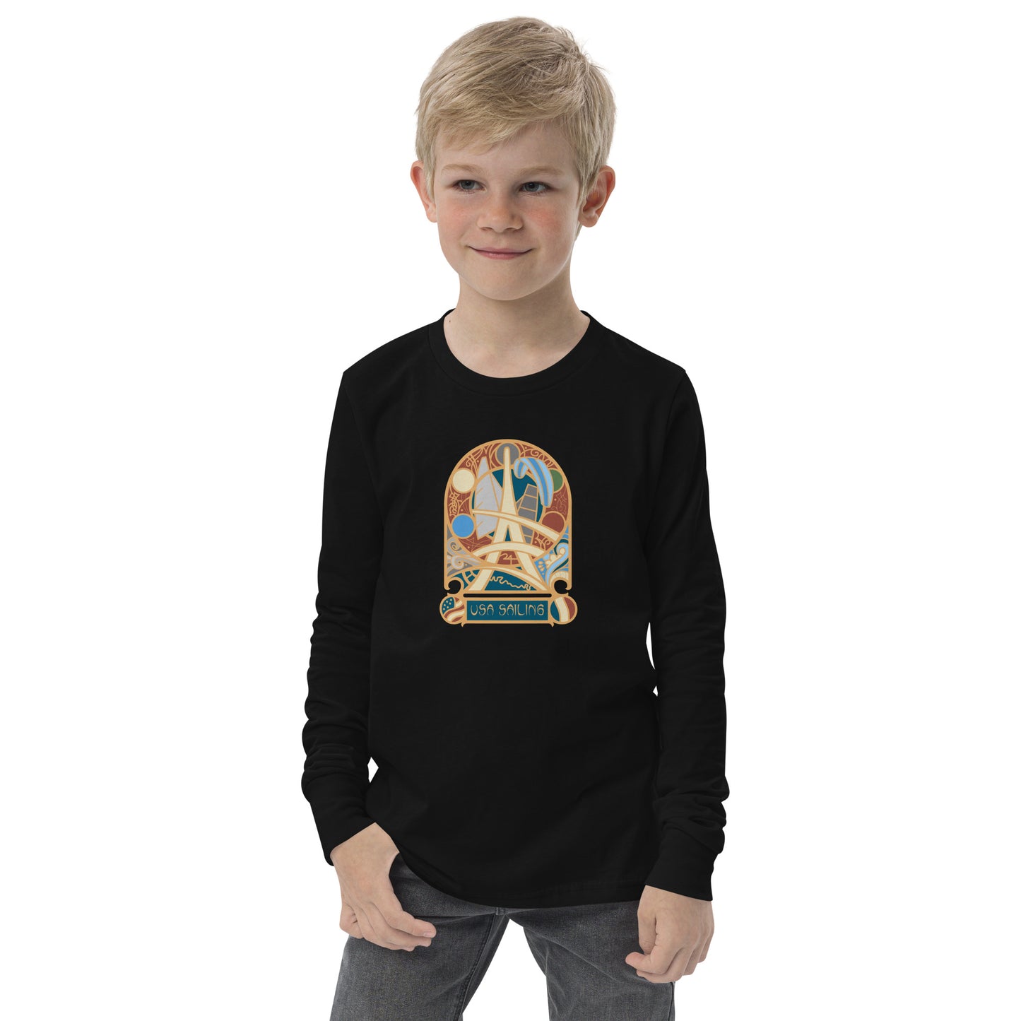 Youth Long Sleeve Tee (Pin Design)